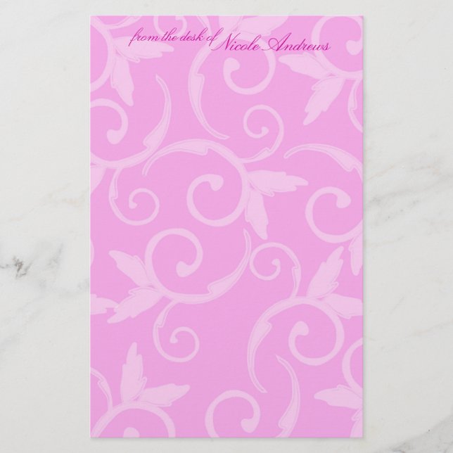 Stationery - Girly Swirl (Front)