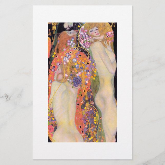 STATIONERY : GUSTAV KLIMT : WATER SERPENTS II (Front)