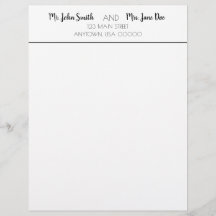 Stationery - Mr and Mrs Different With Last Names