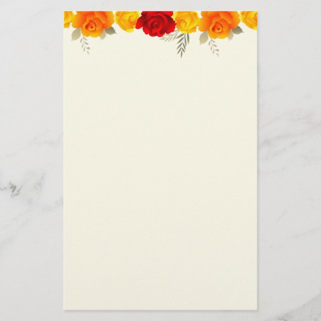 Stationery Paper-Floral (Front)