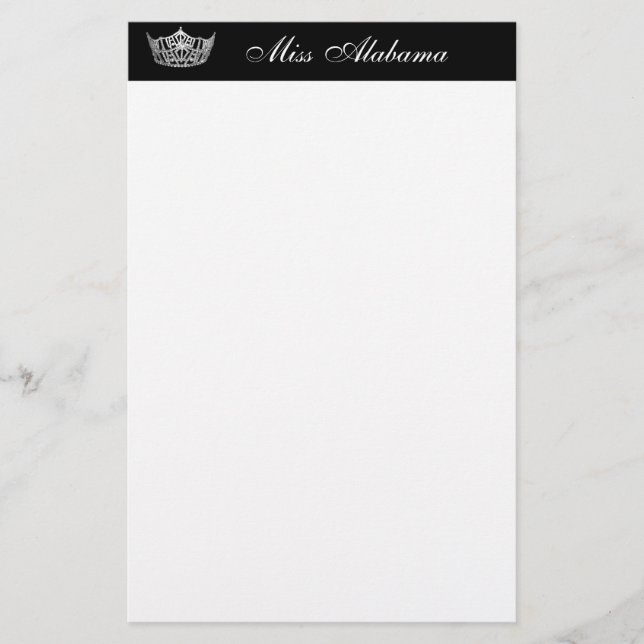 Stationery Paper-Pageant Crown & Title (Front)