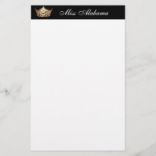Stationery Paper-Pageant Crown & Title