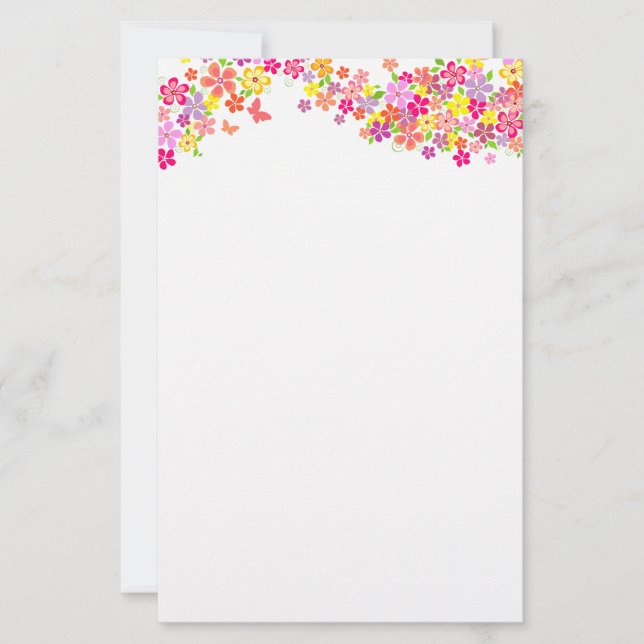 Stationery Paper-Summer Floral (Front)