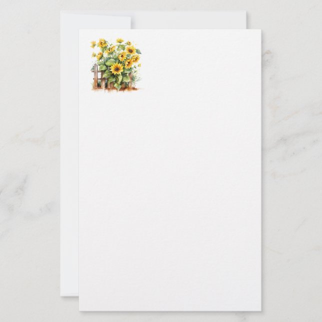 Stationery Paper-Sunflowers (Front)
