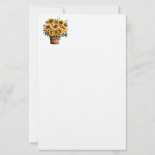 Stationery Paper-Sunflowers