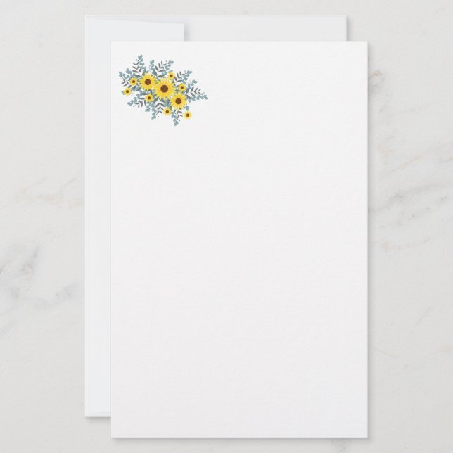 Stationery Paper-Sunflowers (Front)