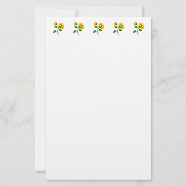 Stationery Paper-Sunflowers (Front)