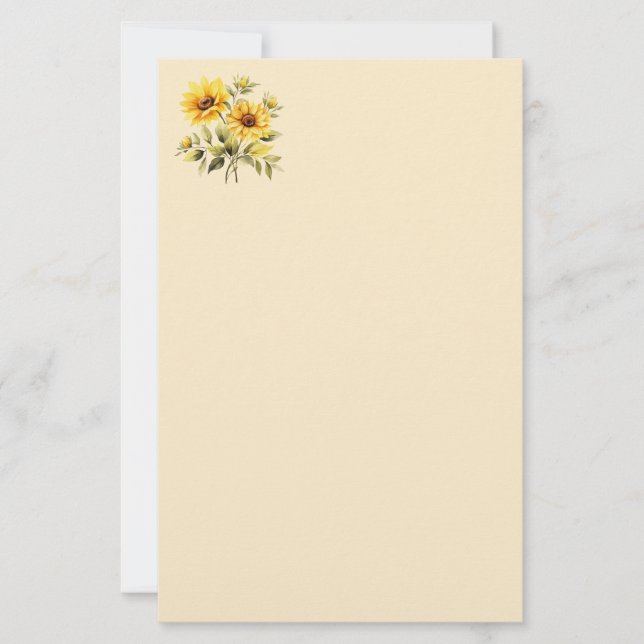 Stationery Paper-Sunflowers (Front)
