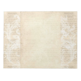 Stationery Paper Vintage Music Sheet Cream Blush Notepad