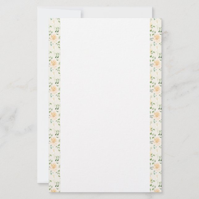 Stationery Paper-Yellow Roses (Front)