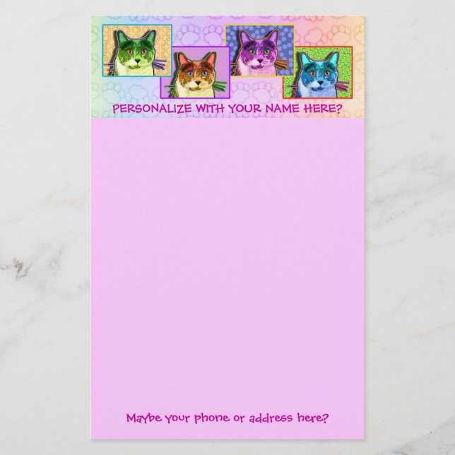 Stationery - Pop Art Tom Cat (Front)