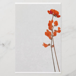 Stationery red flowers