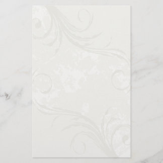 Stationery: Silver Whiite Swirl Stationery