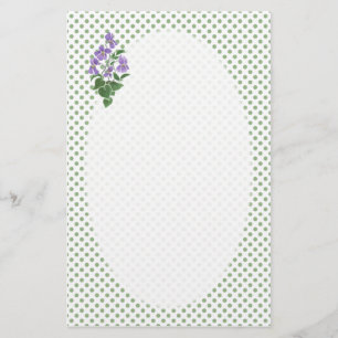 Stationery: Violets, Polka Dots to Personalise Stationery