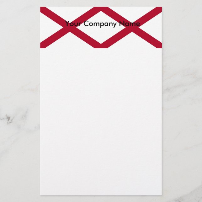 Stationery with Flag of Alabama (Front)