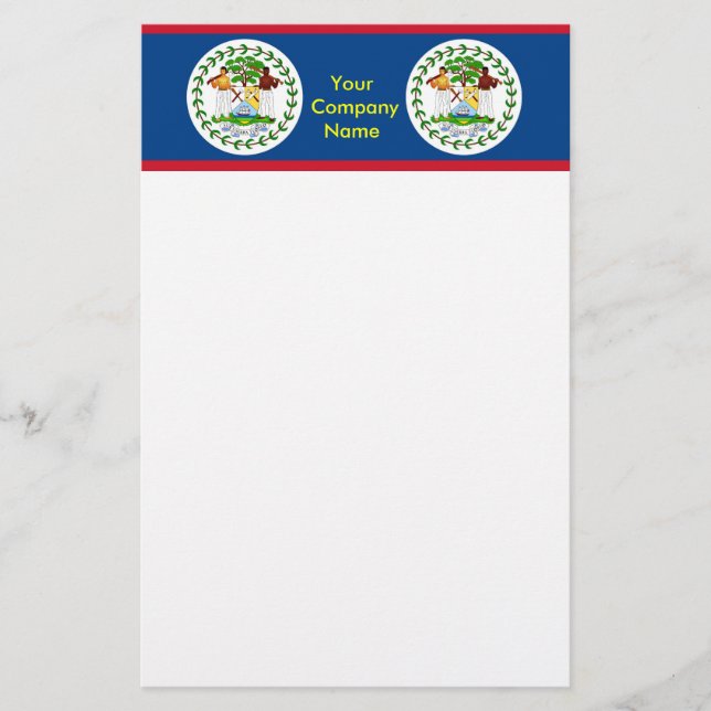 Stationery with Flag of Belise (Front)