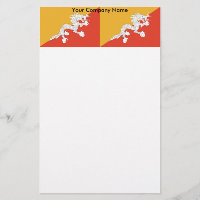 Stationery with Flag of Bhutan (Front)