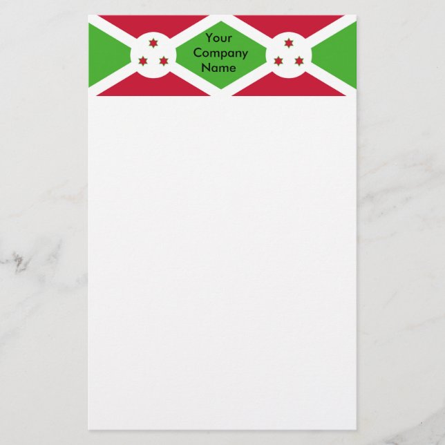 Stationery with Flag of Burundi (Front)