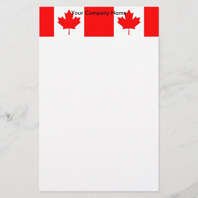 Stationery with Flag of Canada (Front)