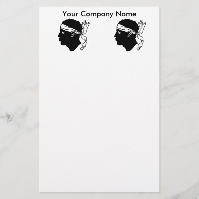 Stationery with Flag of Corsica, France (Front)