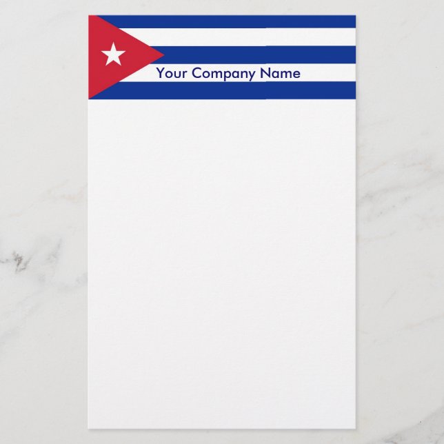 Stationery with Flag of Cuba (Front)