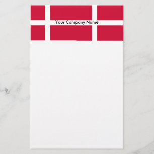 Stationery with Flag of Denmark
