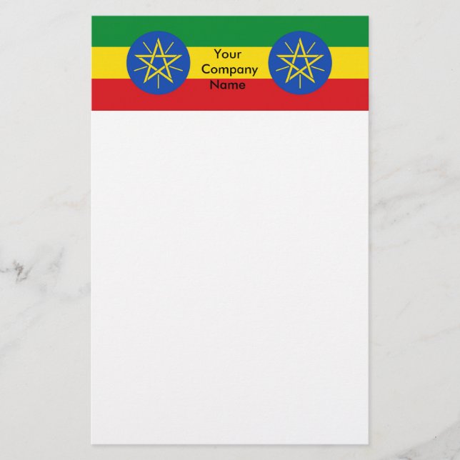 Stationery with Flag of Ethiopia (Front)