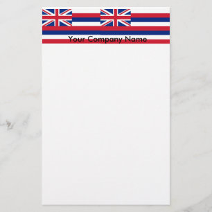 Stationery with Flag of Hawaii