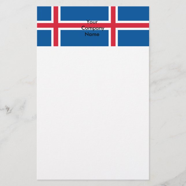 Stationery with Flag of Iceland (Front)