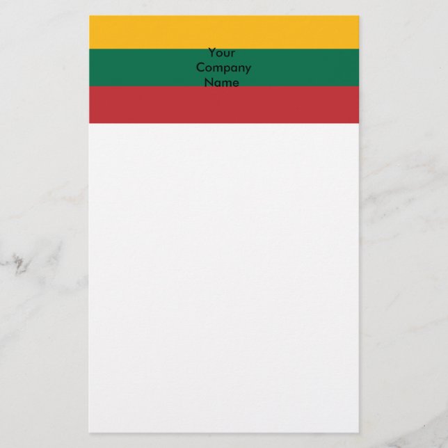Stationery with Flag of Lithuania (Front)