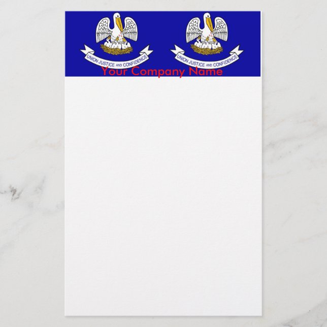 Stationery with Flag of Louisiana (Front)