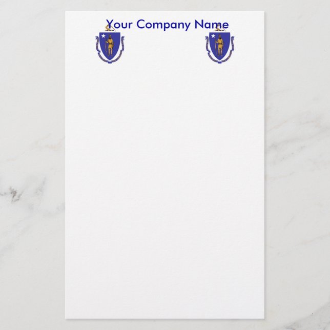 Stationery with Flag of Massachuttes (Front)