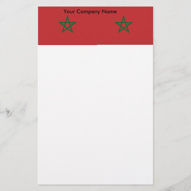 Stationery with Flag of Morocco (Front)