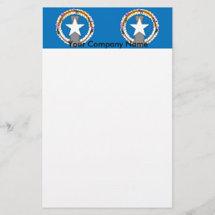 Stationery with Flag of Northern Mariana Islands
