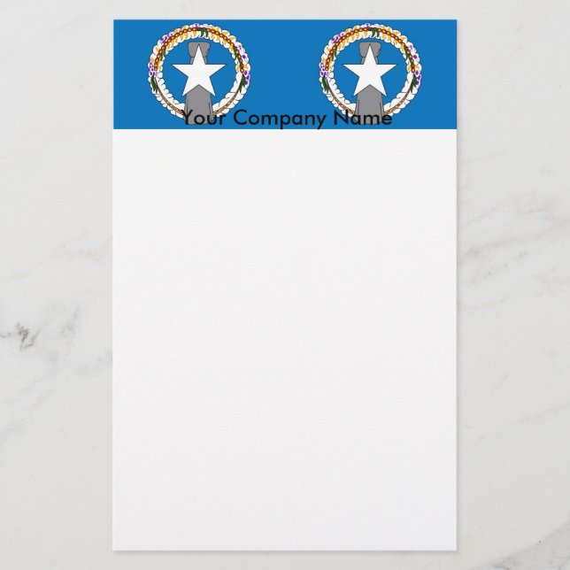 Stationery with Flag of Northern Mariana Islands (Front)