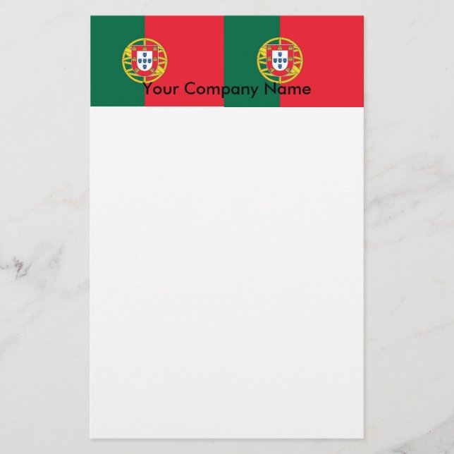 Stationery with Flag of Portugal (Front)