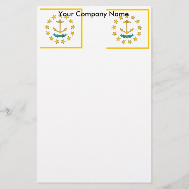Stationery with Flag of Rhode Island (Front)