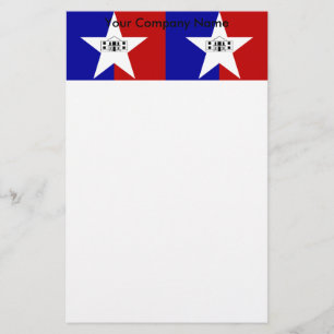 Stationery with Flag of San Antonio City, USA