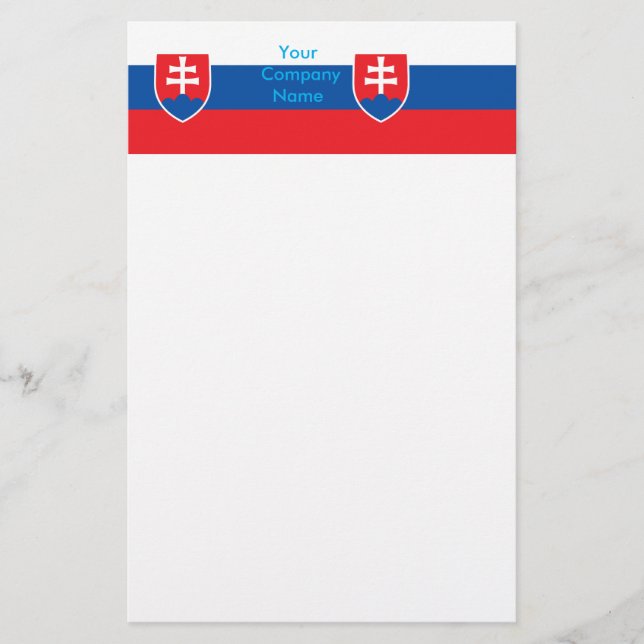 Stationery with Flag of Slovakia (Front)