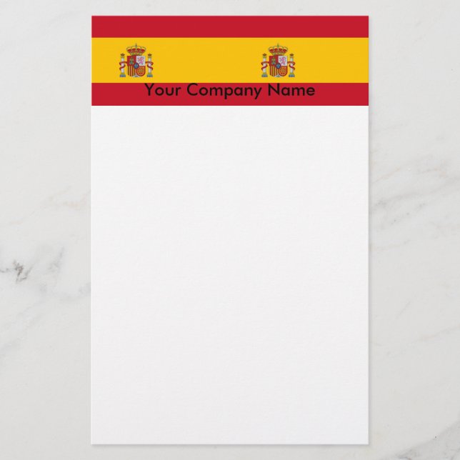 Stationery with Flag of Spain (Front)
