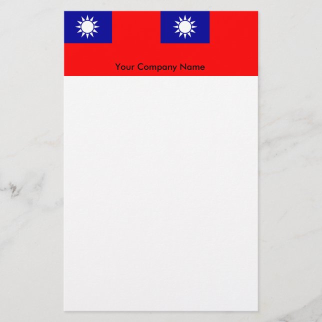 Stationery with Flag of Taiwan (Front)