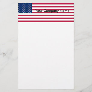 Stationery with Flag of United States of America