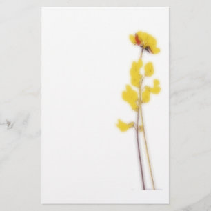 Stationery with yellow flowers