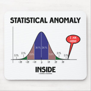 Statistical Anomaly Inside (Bell Curve I Am Here) Mouse Pad