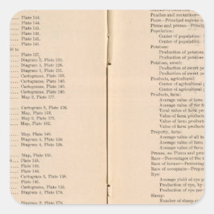 Statistical atlas 1900 8 square sticker