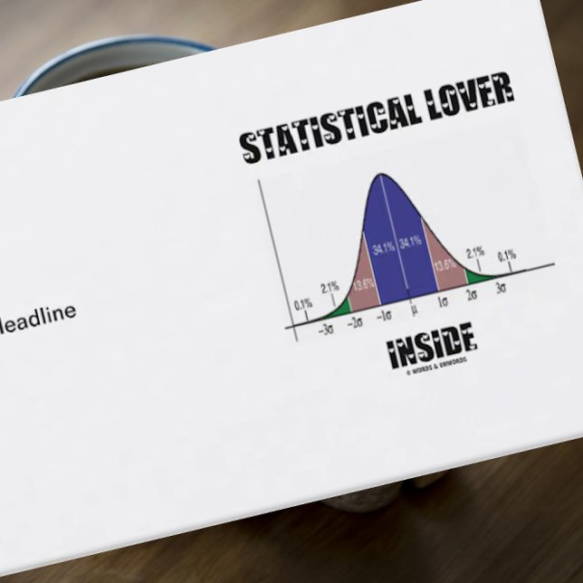 Statistical Lover Inside (Bell Curve) Business Card (Business card featuring bell curve distribution for any one who loves statistics)