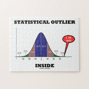 Statistical Outlier Inside (Bell Curve Humour) Jigsaw Puzzle