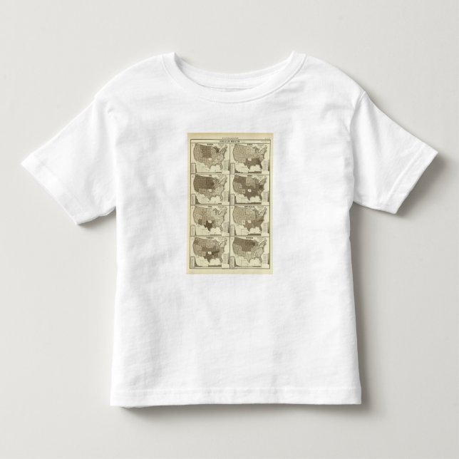 Statistical United States lithographed maps Toddler T-Shirt (Front)