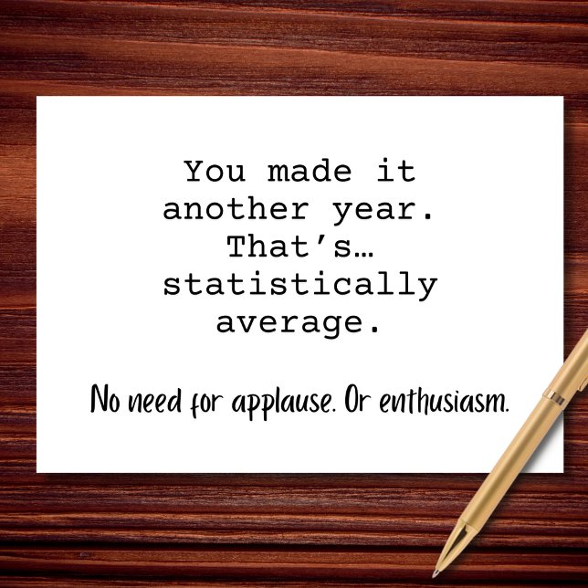 Statistically Average Birthday Card (Creator Uploaded)
