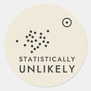 Statistically Unlikely Scatter Plot Data Art Classic Round Sticker